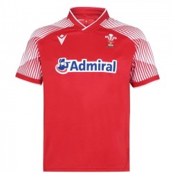 Camisola Galesa Rugby 7S Equipamento Primeiro 2020-2021 Manga Curta